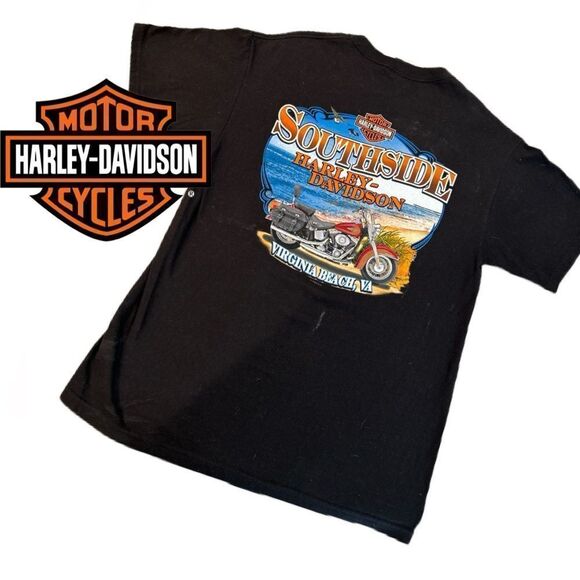 Harley-Davidson Men’s Attitude Included Southside Virginia Beach VA Tee - Size L - Picture 2 of 3